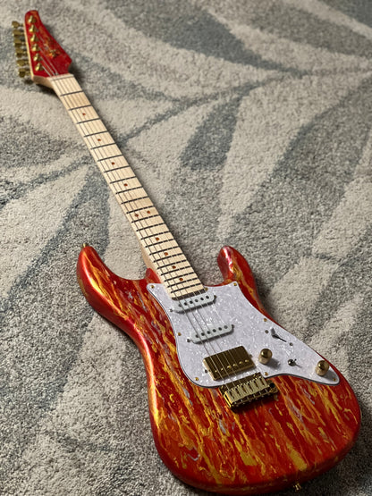 SLX X Dhatarattha Custom DST in Fire Shmear with Maple FB