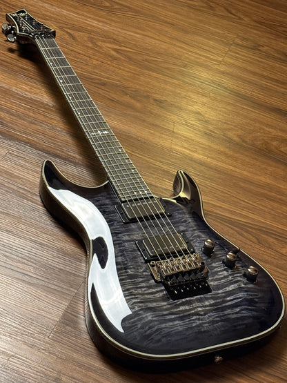 Schecter Hellraiser Hybrid C-1 FR TBB with Floyd Rose in Trans Black W23070015
