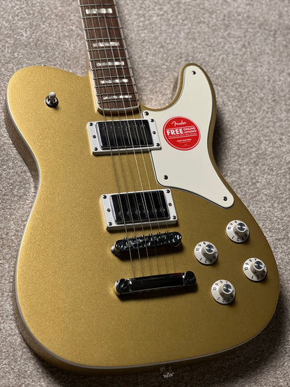 Squier Ltd Paranormal Troublemaker Telecaster Deluxe with Laurel FB in Aztec Gold