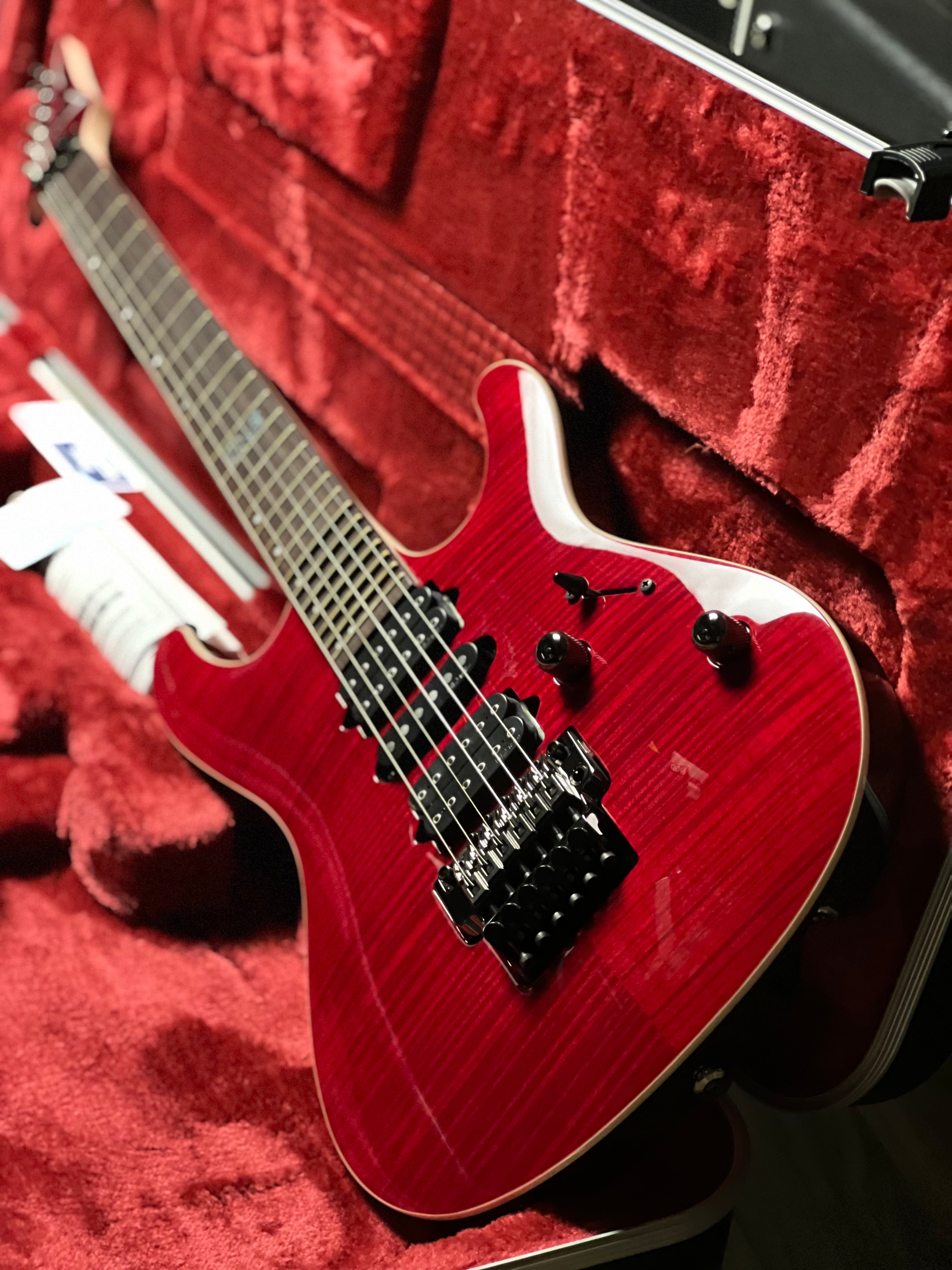 Ibanez KIKO100 Kiko Loureiro Signature in Transparent Ruby Red