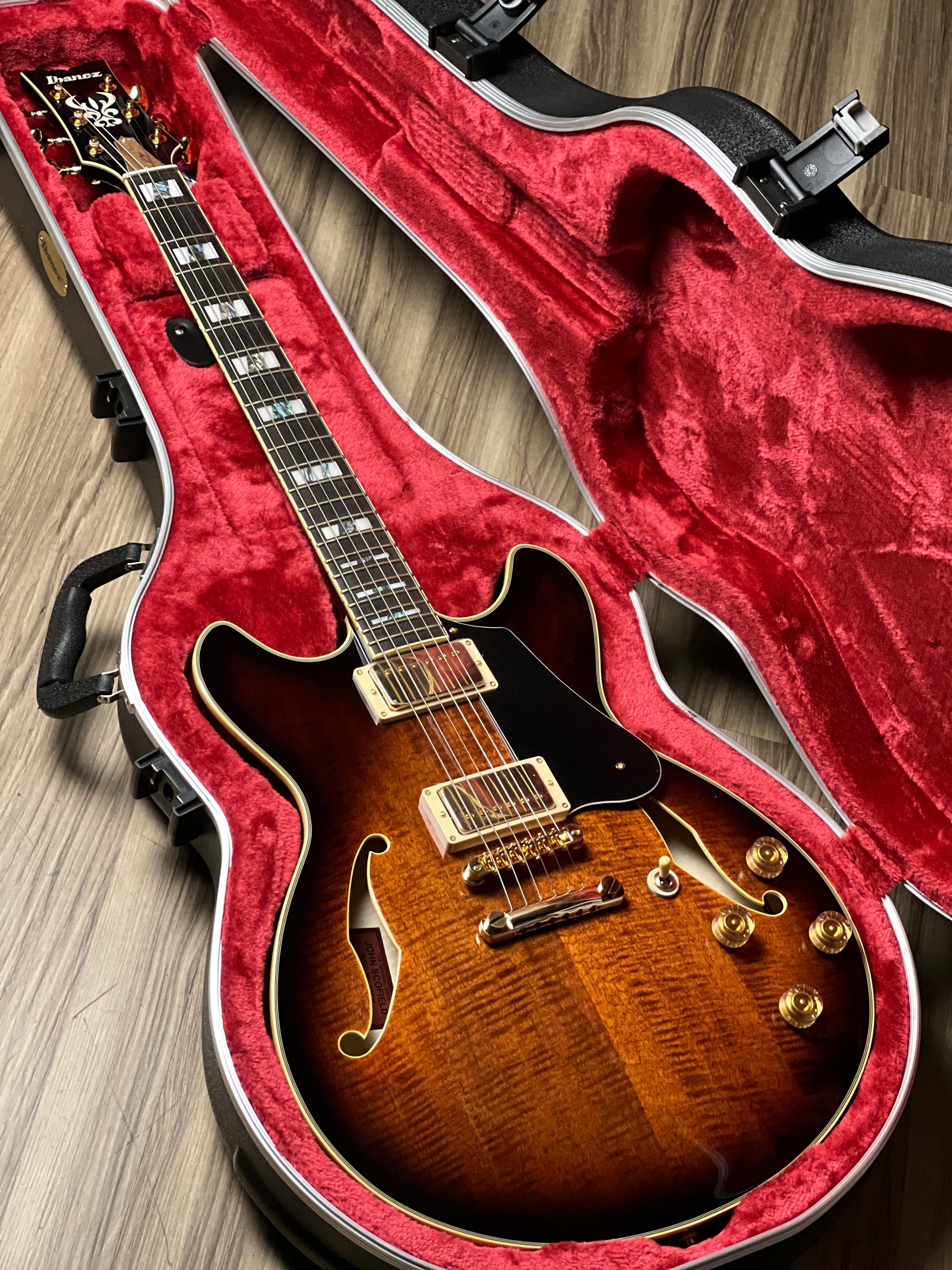 john scofield guitar gear Ibanez JSM100 John Scofield Signature with Case in Vintage Sunburst – nafiriguitar.com