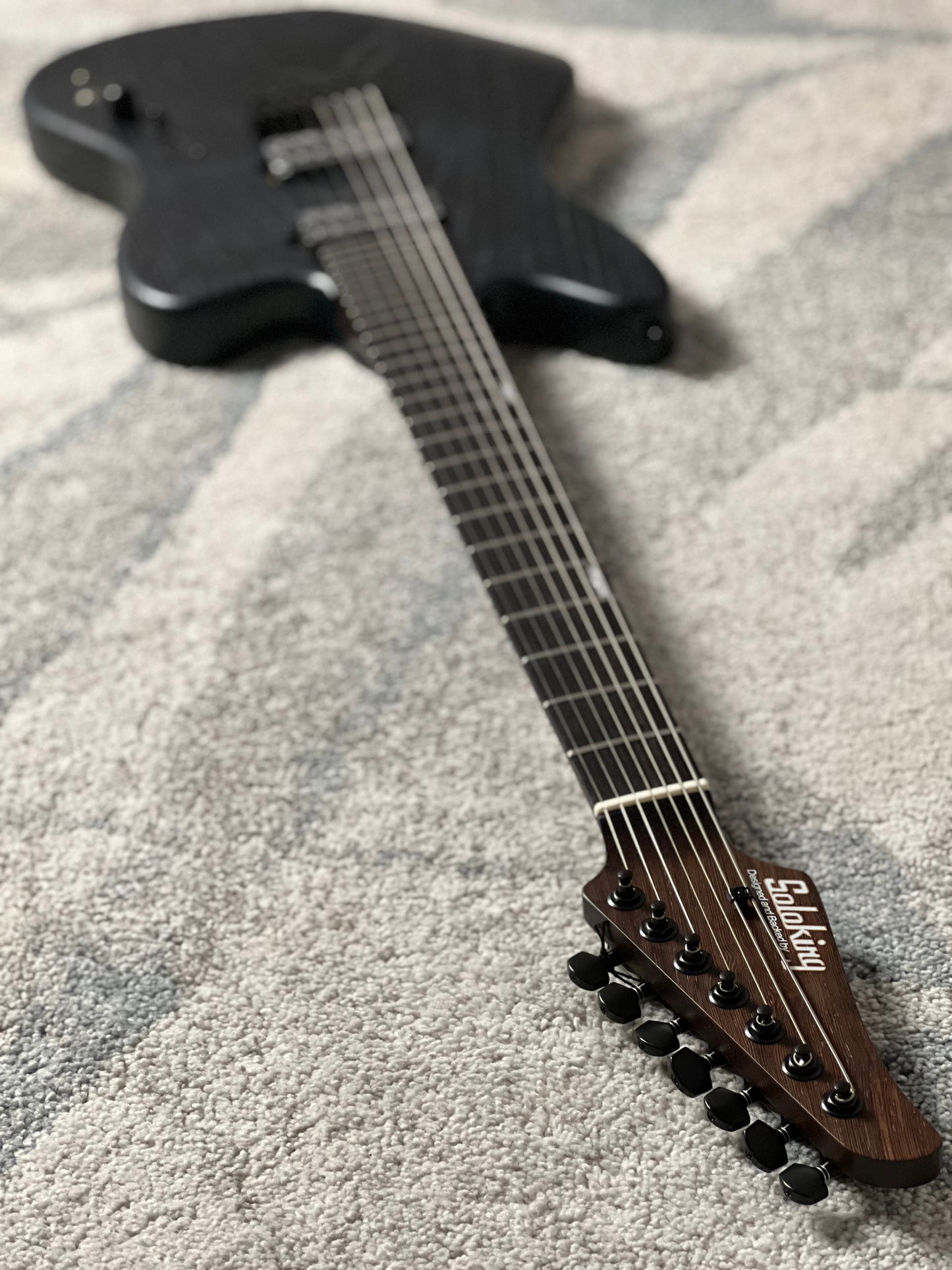 Soloking MJM-7 Custom Baritone HH with Wenge Neck in Driftwood Black
