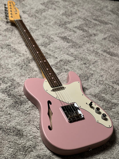 Fender MIJ Limited Kusumi Color Telecaster Thinline with RW FB In Kusumi Pink JD24017133