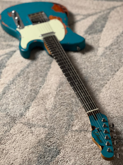 Dhatarattha Performance DTL in Christmas Spruce Over Sunburst with RW FB and Nitrocellulose Lacquer Relic