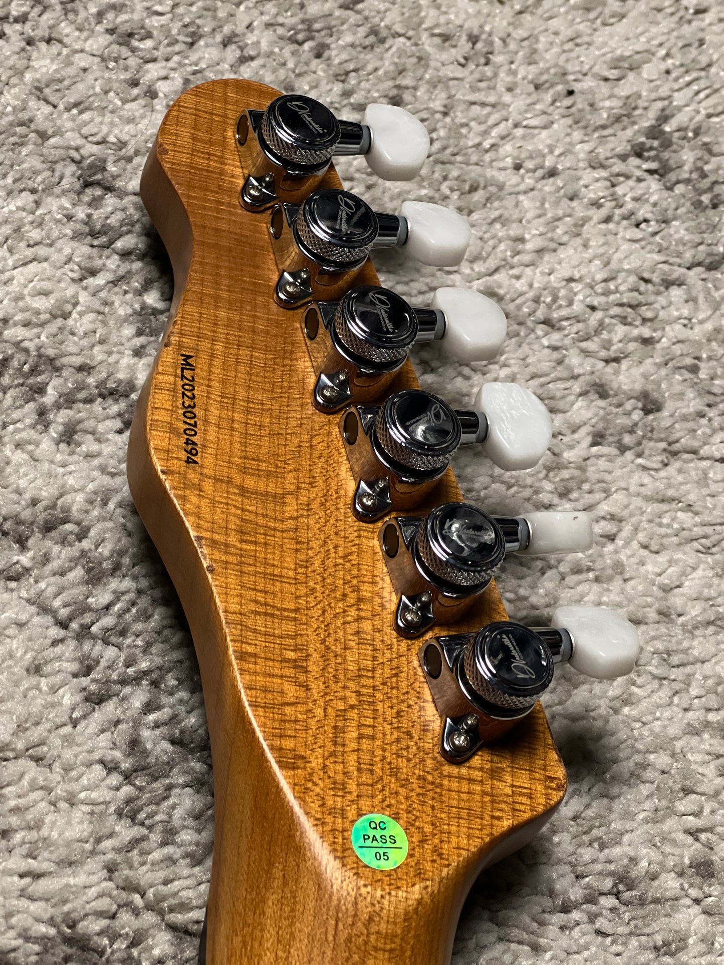 Dhatarattha Performance DTL in Limestone Green Over Black Paisley with RW FB and Nitrocellulose Lacquer Relic