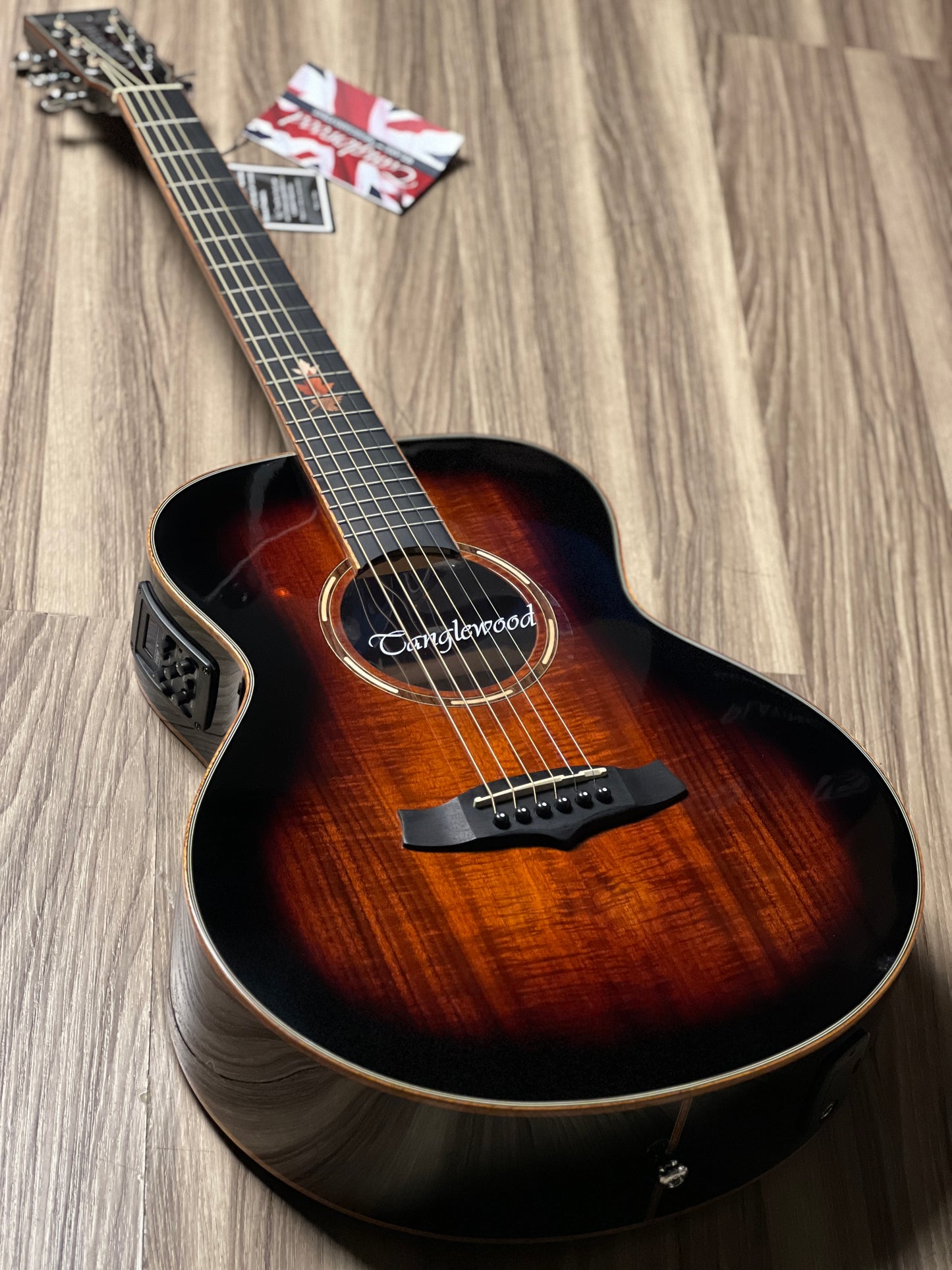 Tanglewood TWX1EK Winterleaf Exotic Mini Top Solid Spruce in Autumn Burst Gloss w/Bag