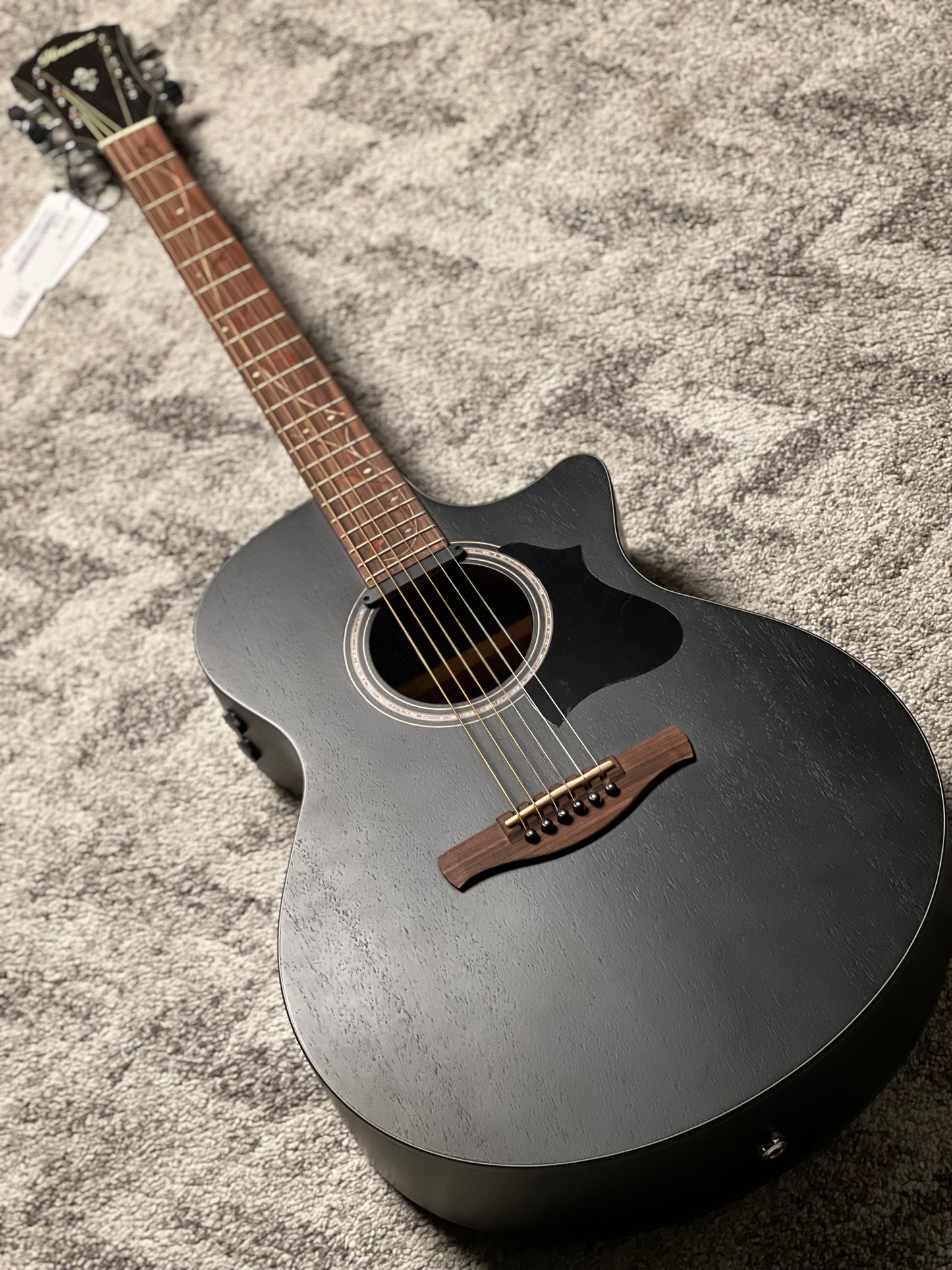 Ibanez AE295-WK Acoustic Guitar in Weathered Black