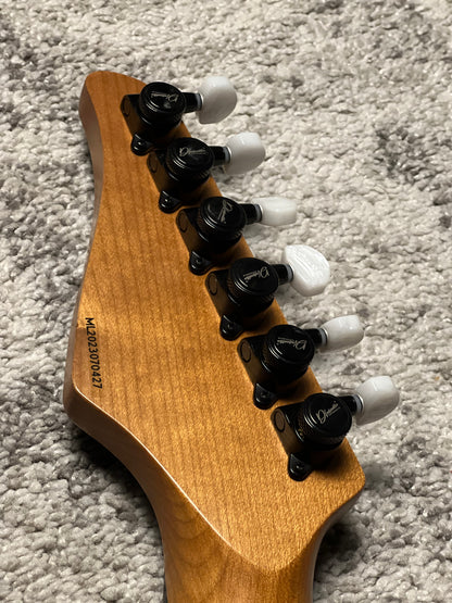 Dhatarattha Custom DST HH Quilt in Charcoal Feather with Rosewood FB