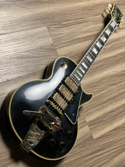 Gibson 1957 Les Paul Custom Reissue 3-Pickup Bigsby in Ebony w/Case 742392