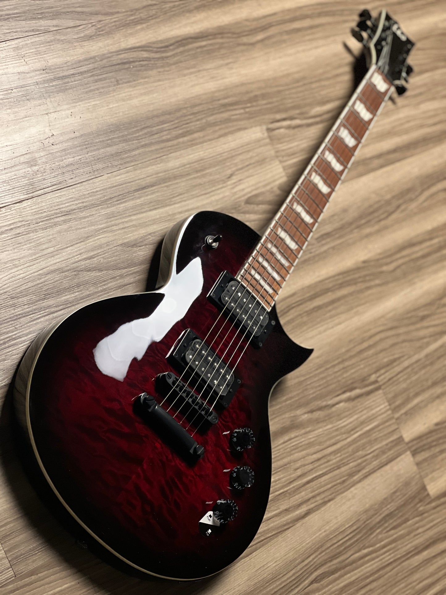 ESP LTD EC-256 QM See Thru In Black Cherry Sunburst W123070380