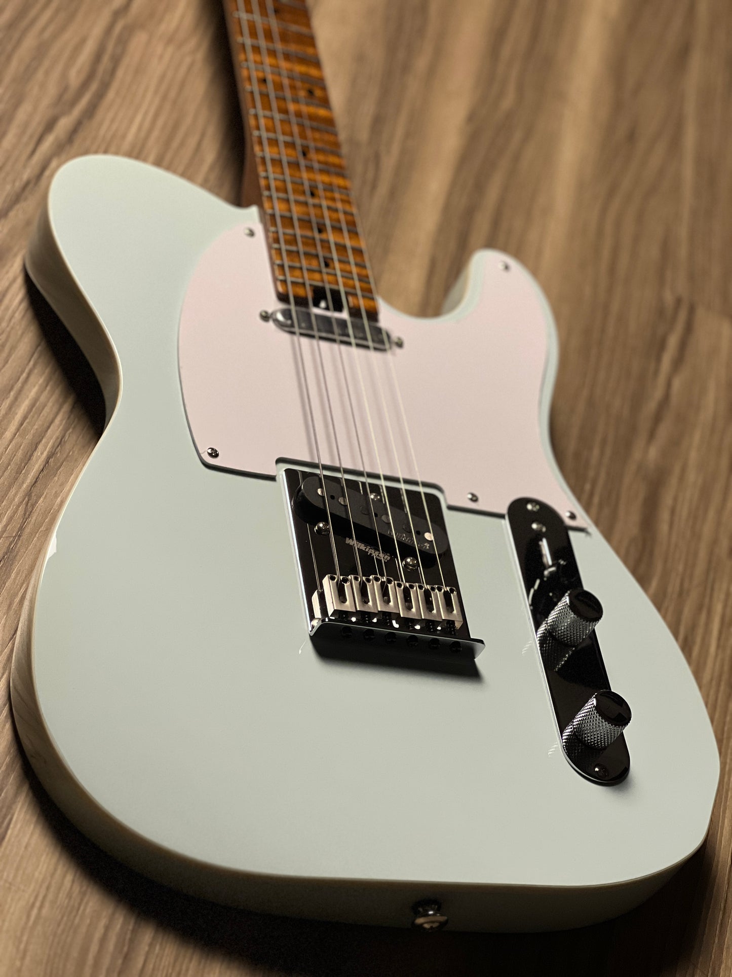 Soloking MT-1 Vintage FMN with Roasted Flame Maple Neck in Faded Sonic Blue Nafiri Special Run