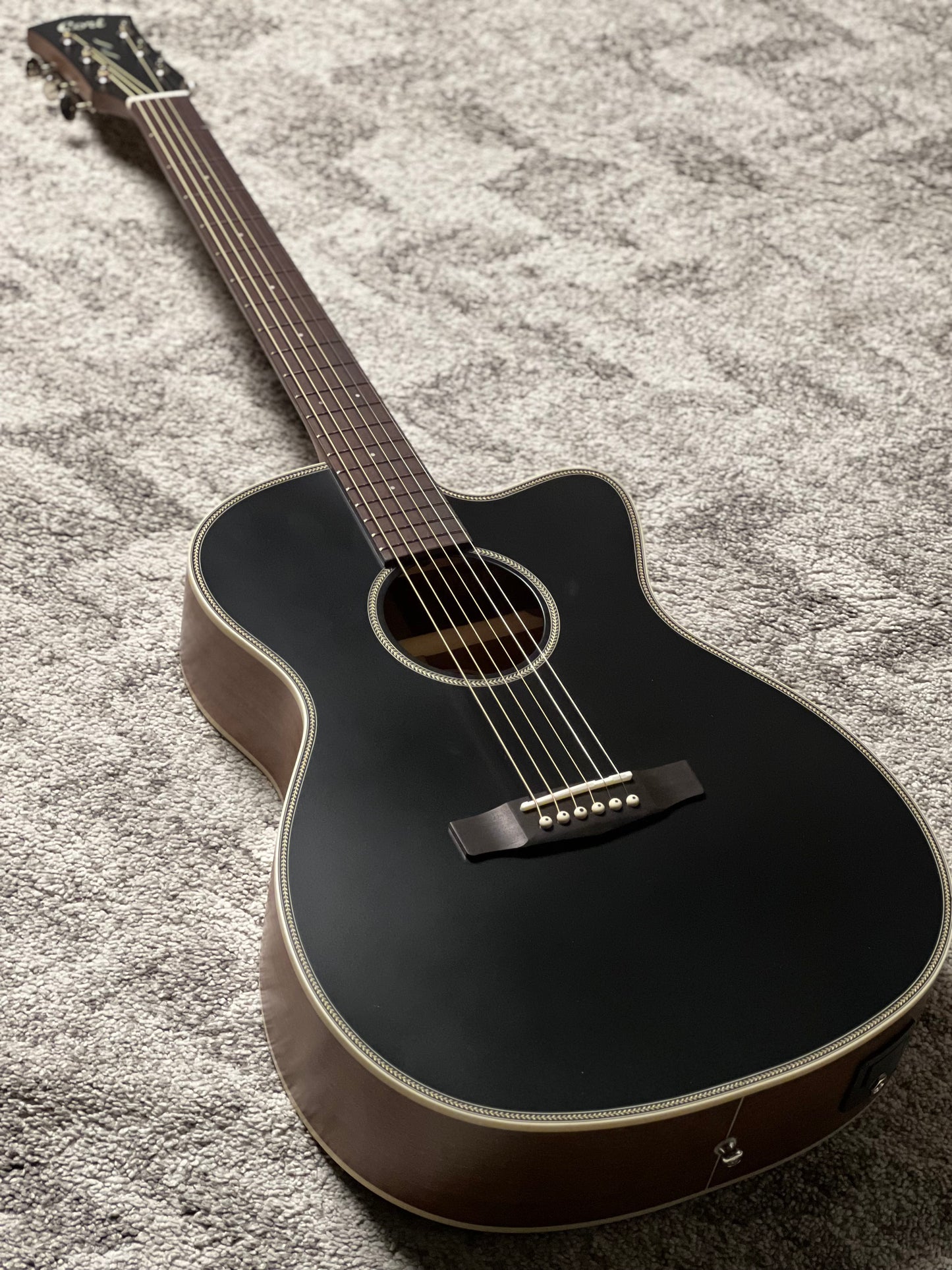 Cort Essence ES-OC4-BTSG Acoustic Guitar, Black Top Semi Gloss