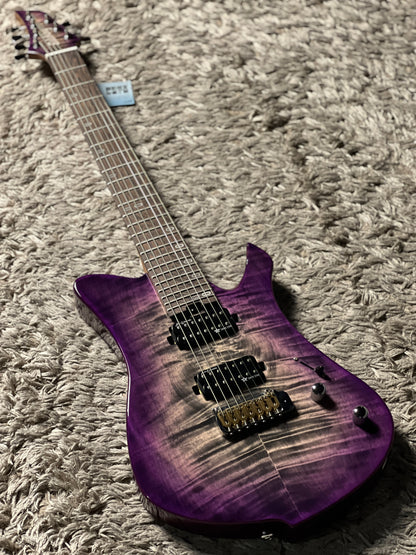 Soloking EM-7T FMN with Roasted Flame Maple Neck and Alan Entwistle Darkstar in Deep Purple Burst