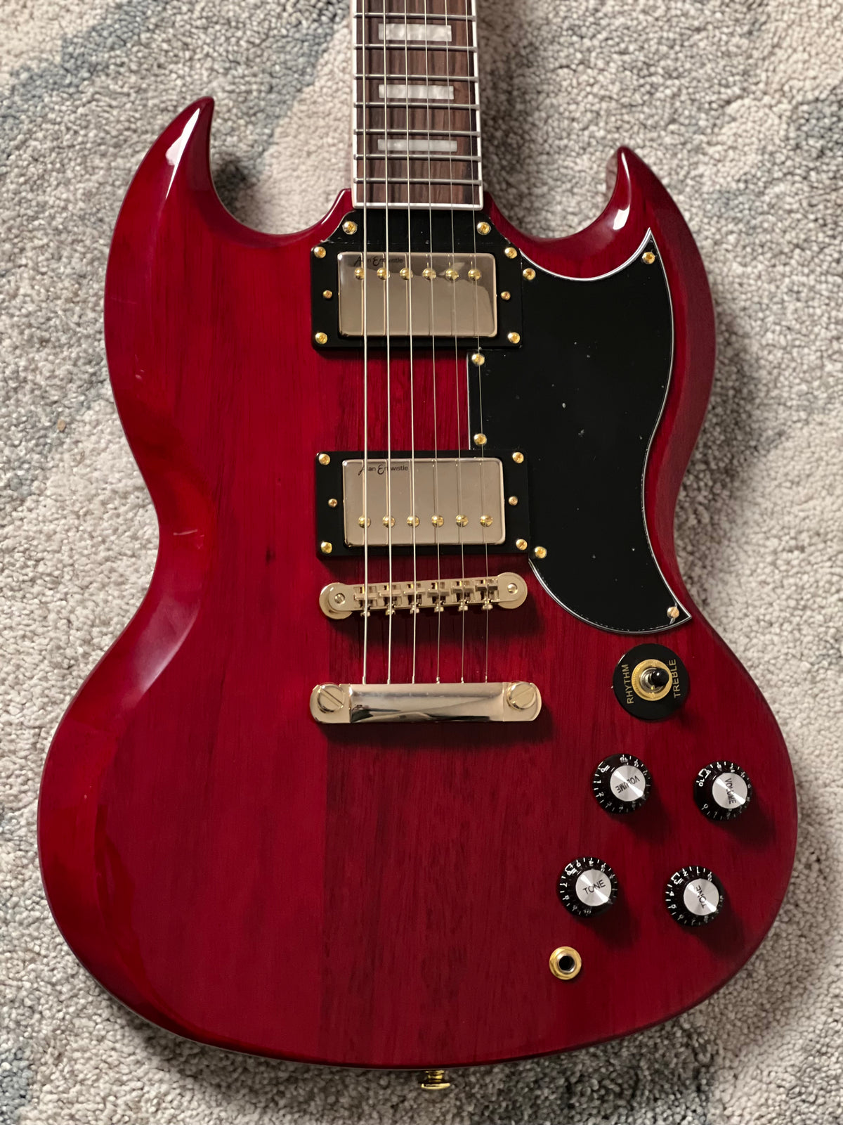 Soloking SG60 MKII in Transparent Red Cherry with Gold Hardware (Altered Headstock)