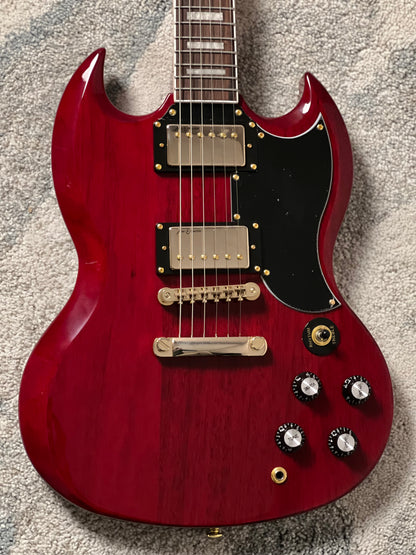 Soloking SG60 MKII in Transparent Red Cherry with Gold Hardware (Altered Headstock)
