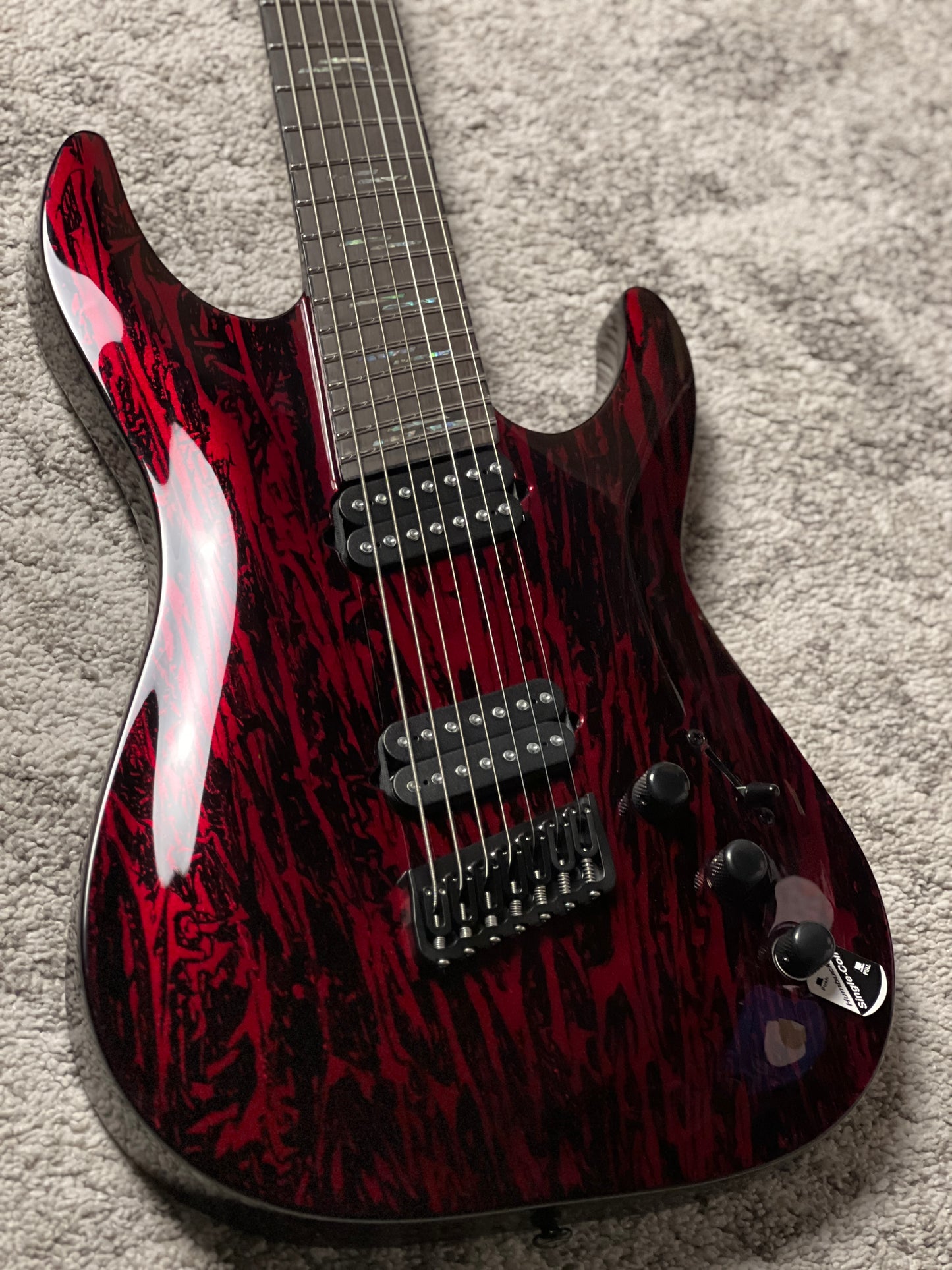 Schecter C-7 MS Silver Mountain in Blood Moon W21072228