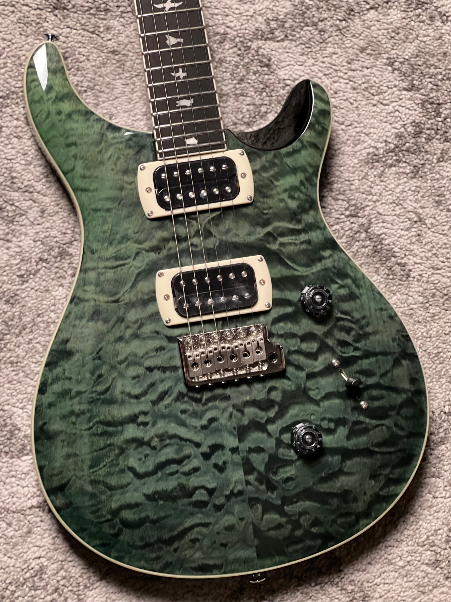 PRS SE Custom 24 Quilt in Teal Black
