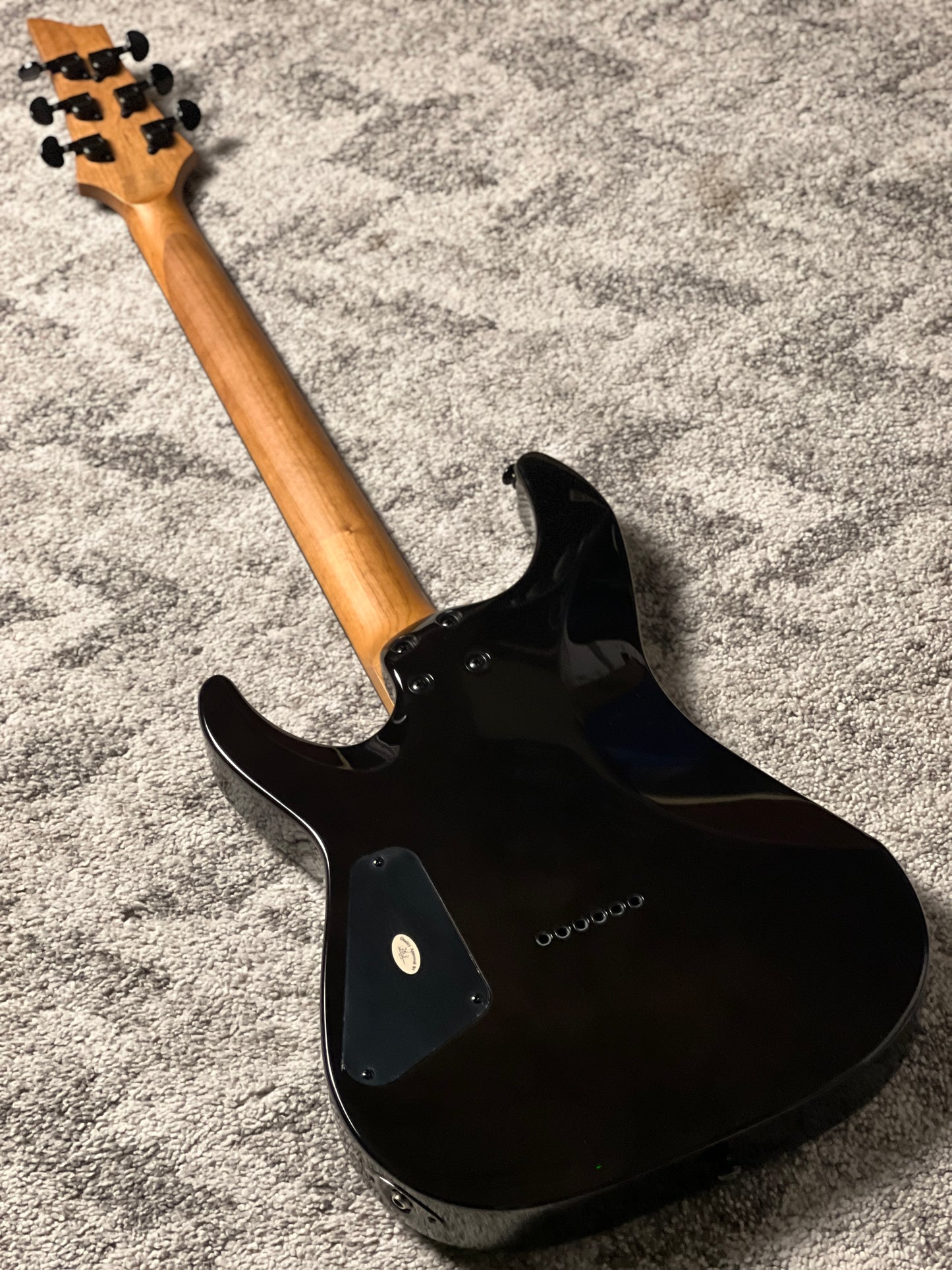 Schecter C-1 Standard in Black Fade Burst Burl