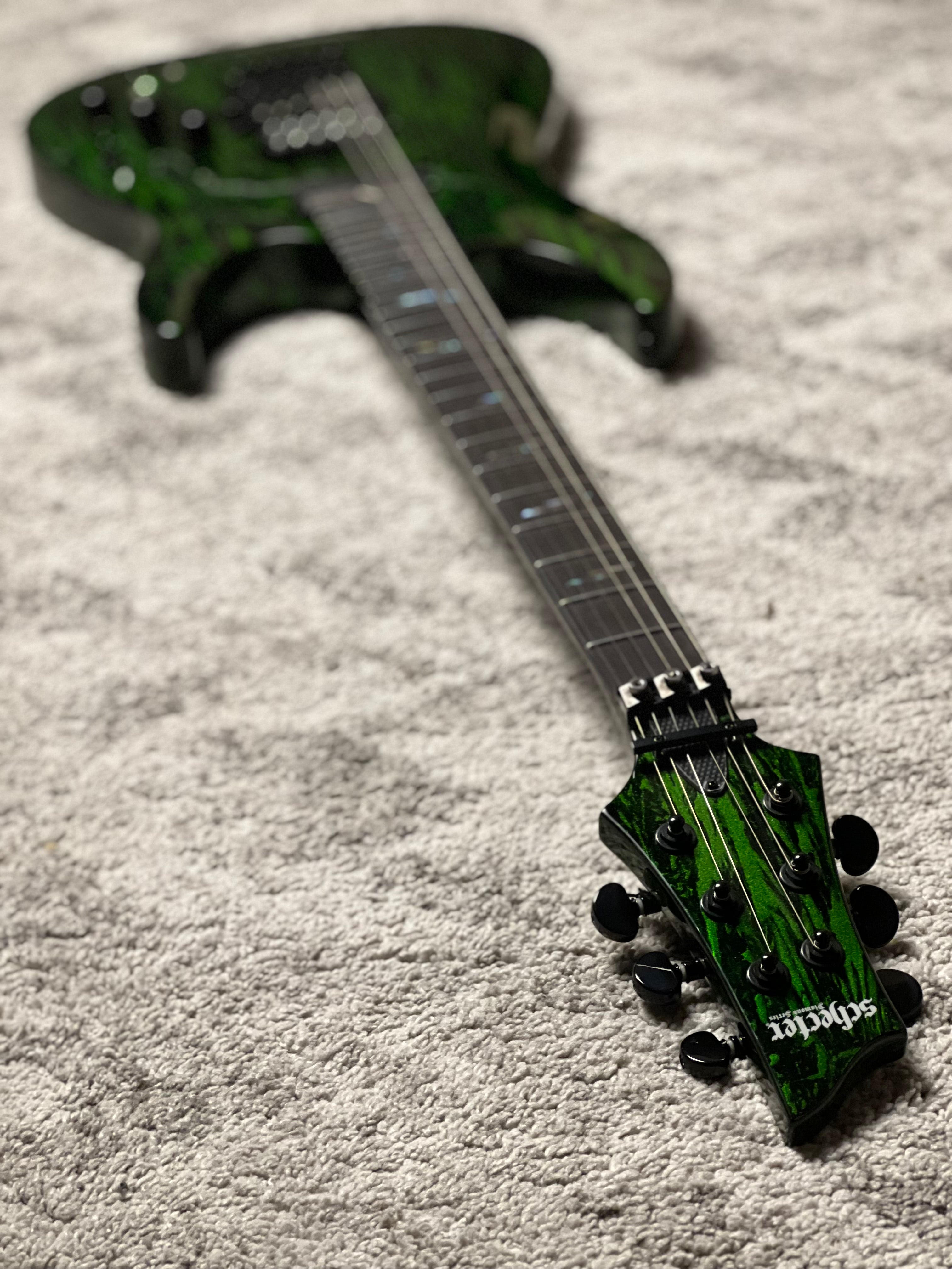 Schecter C-1 FR-S Silver Mountain in Toxic Venom W21080108