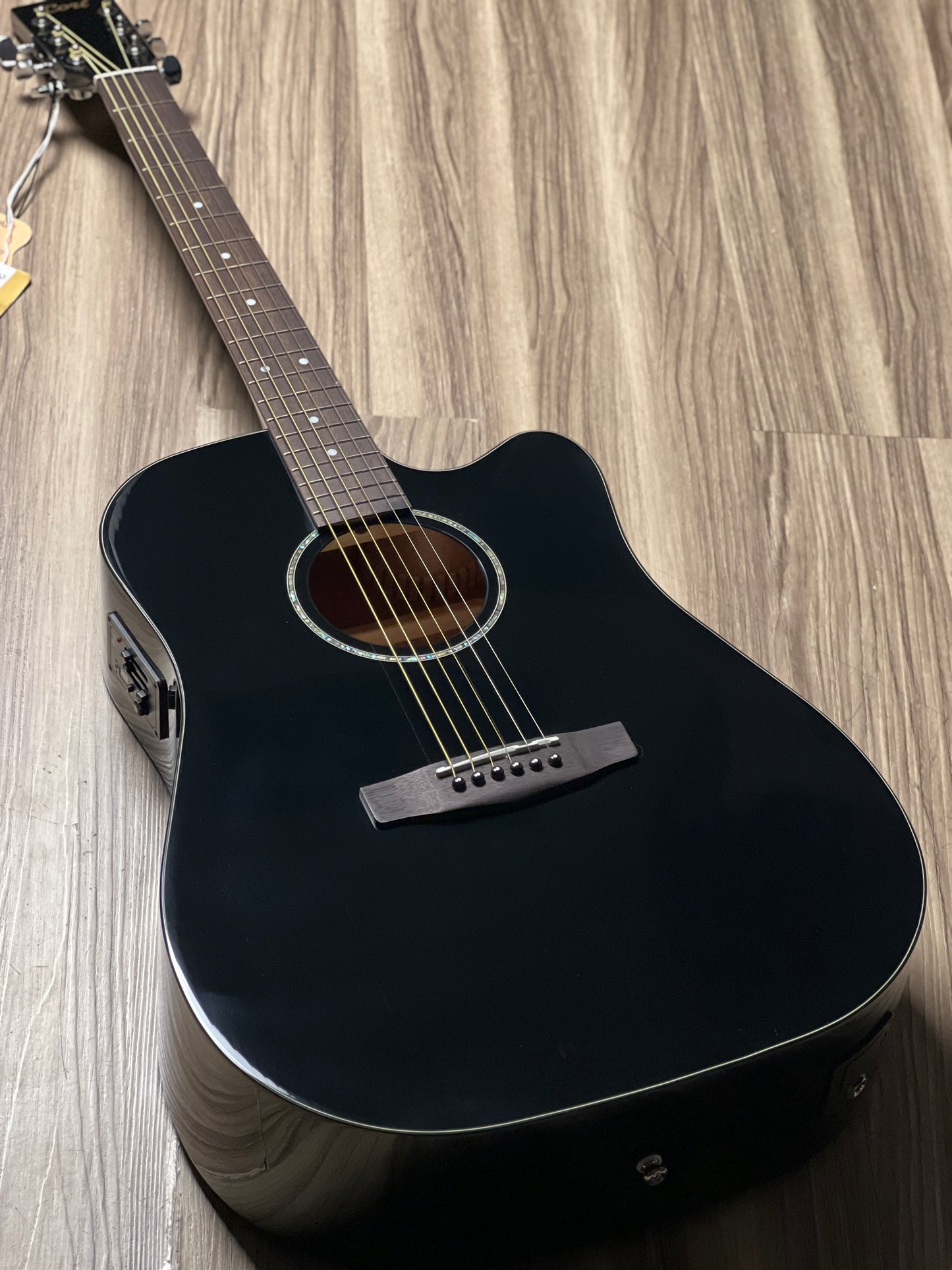 Cort Earth 60CE Acoustic Guitar in Black Gloss