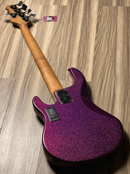 Sterling by Music Man Ray35 5-String Bass in Purple Sparkle