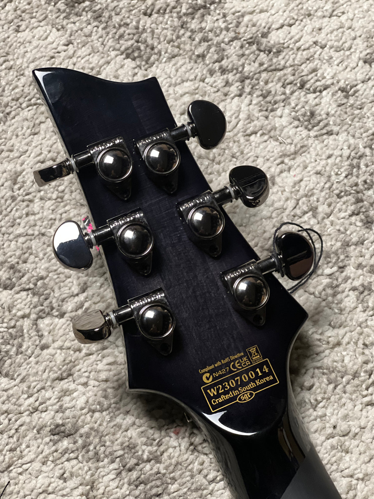 Schecter Hellraiser Hybrid C-1 FR TBB with Floyd Rose in Trans Black W23070014