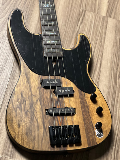 Schecter Model-T 4 Exotic in Black Limba W23091204