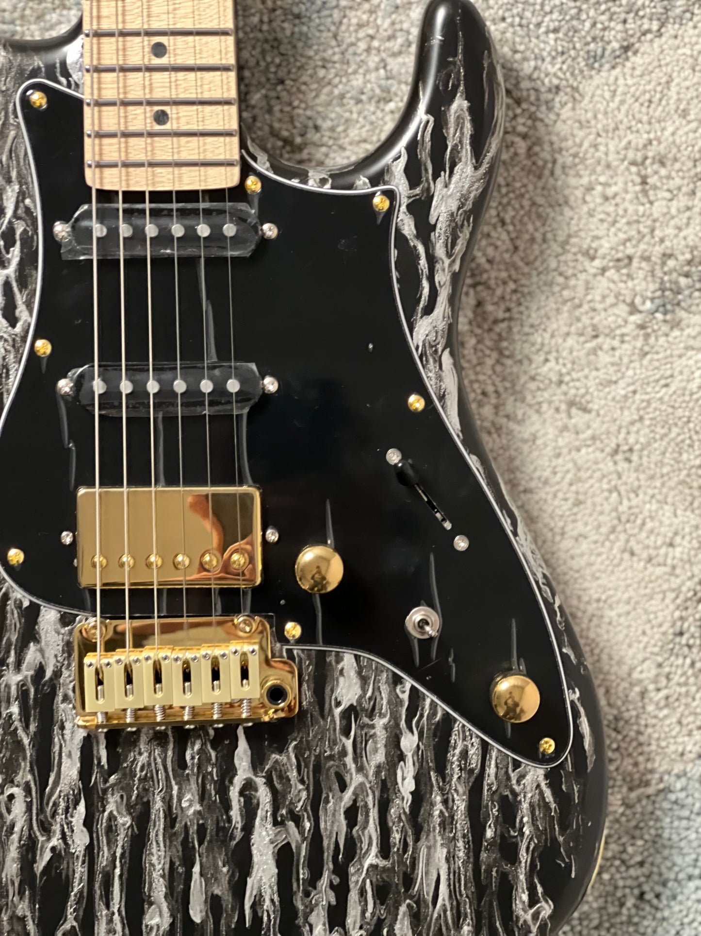 SLX X Dhatarattha Custom DST in Black Shmear with Maple FB