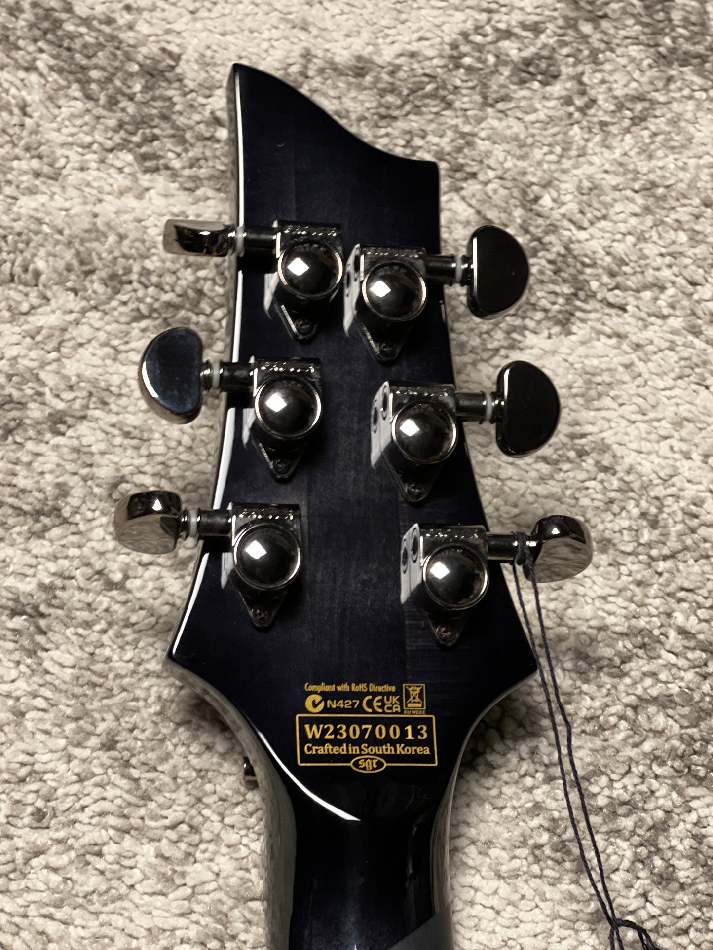 Schecter Hellraiser Hybrid C-1 FR TBB with Floyd Rose in Trans Black W23070013