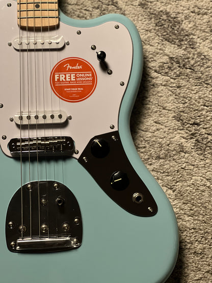 Squier FSR Affinity Series Jaguar with Maple FB in Daphne Blue