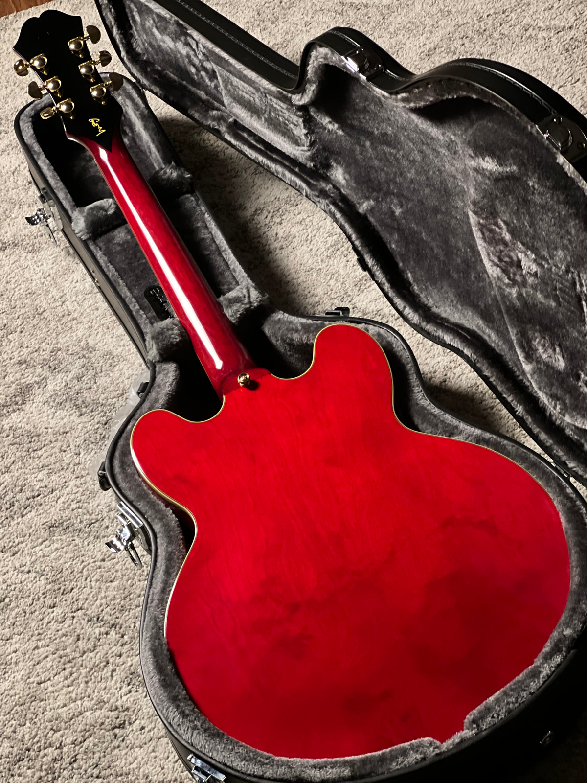 Epiphone Masterbilt Gem Archer Sheraton Electric Guitar in Cherry Red 26011512332