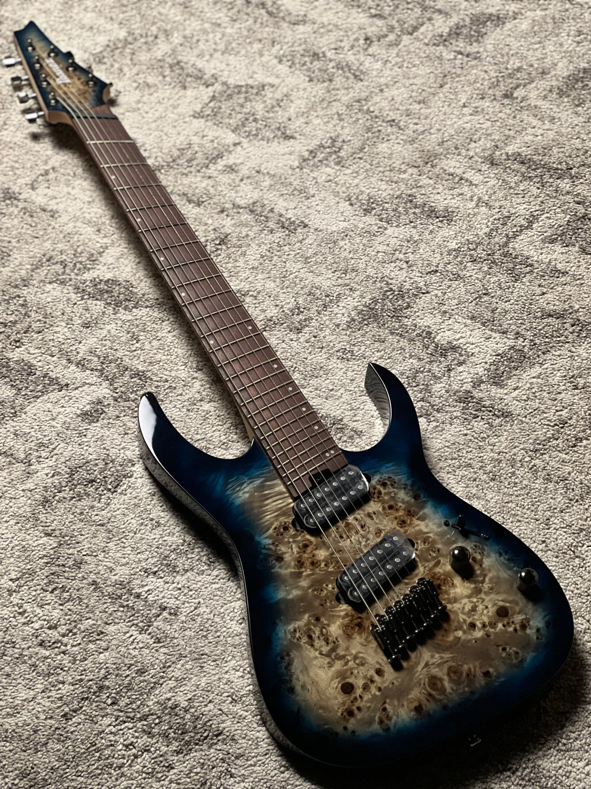 Ibanez RGMS7PB-CBS 7-String in Cosmic Blue Starburst