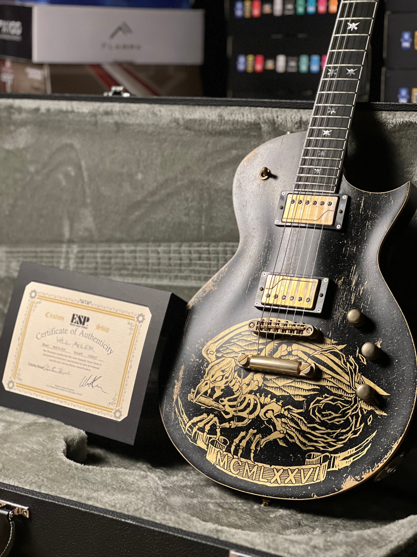 ESP Will Alder Signature Warbird Custom Shop in Distressed E4620231