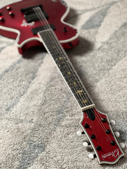 Dhatarattha Custom DLP in Candy Apple Red over Black Paisley