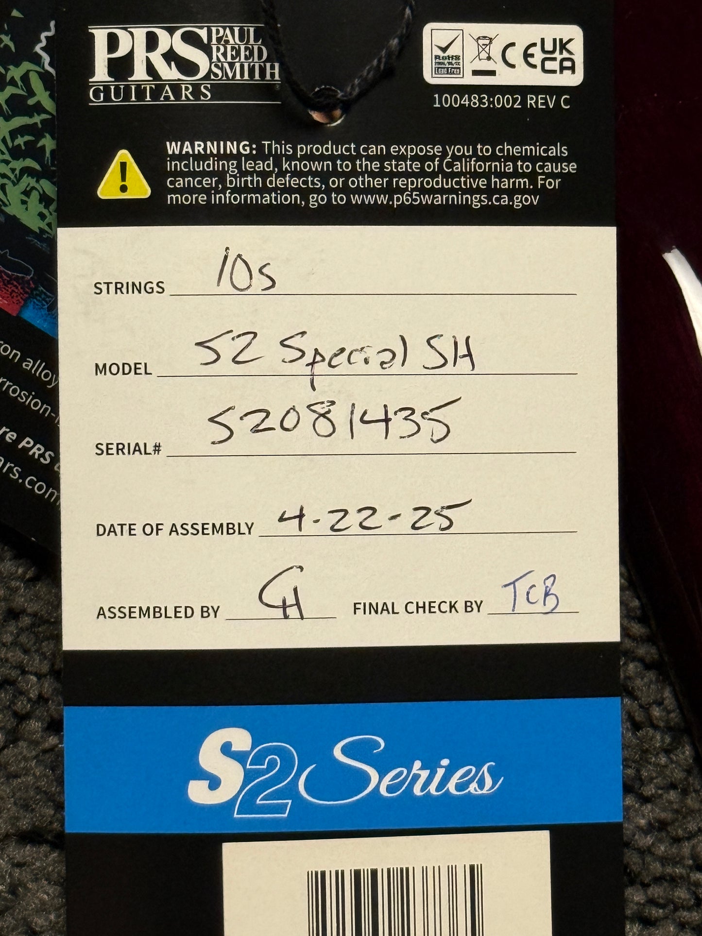 PRS S2 Special Semi-Hollow in Faded Gray Black Purple Burst S2081435