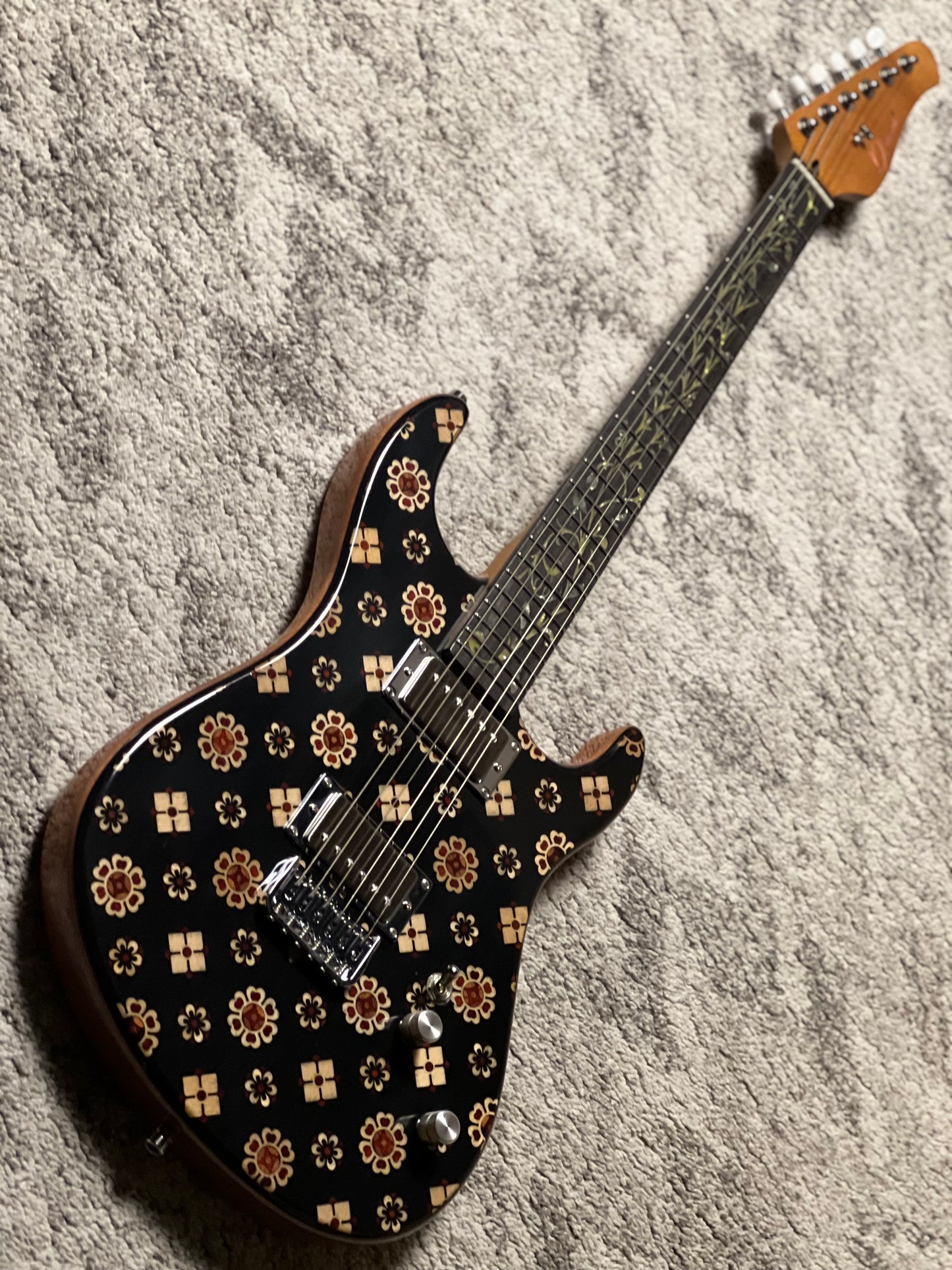 Dhatarattha Custom DST HH in Black Monogram with Rosewood FB