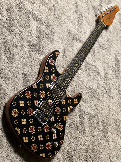 Dhatarattha Custom DST HH in Black Monogram with Rosewood FB