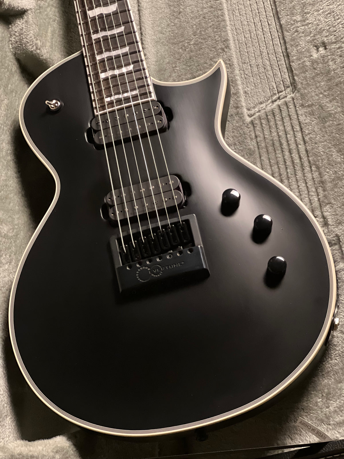 ESP E-II Eclipse-7 EverTune in Black Satin ES8195253