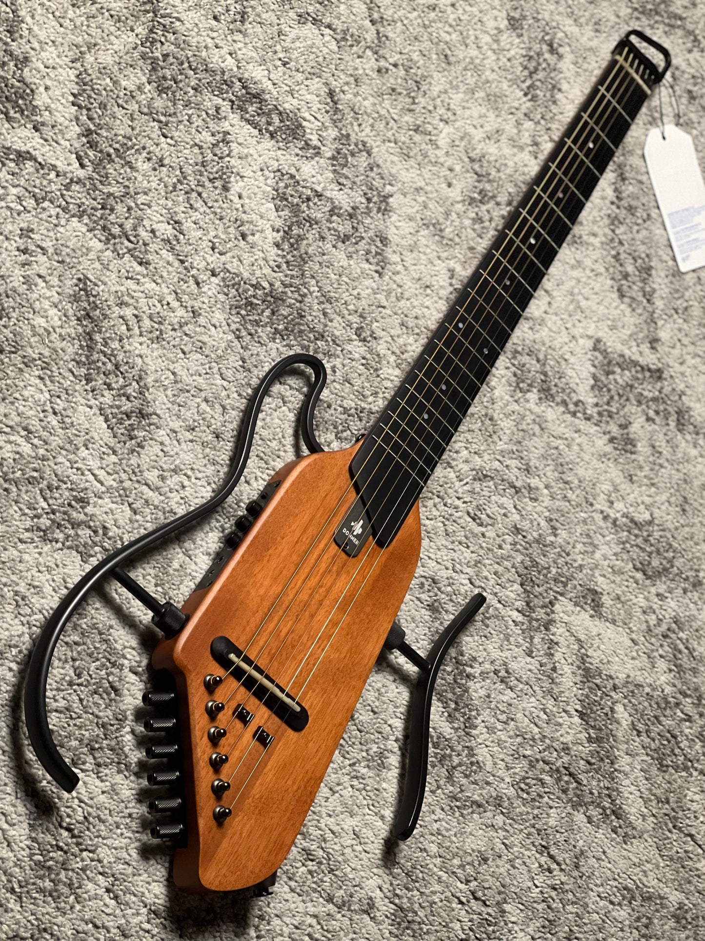 Donner HUSH-I Silent Guitar In Mahogany w/Bag