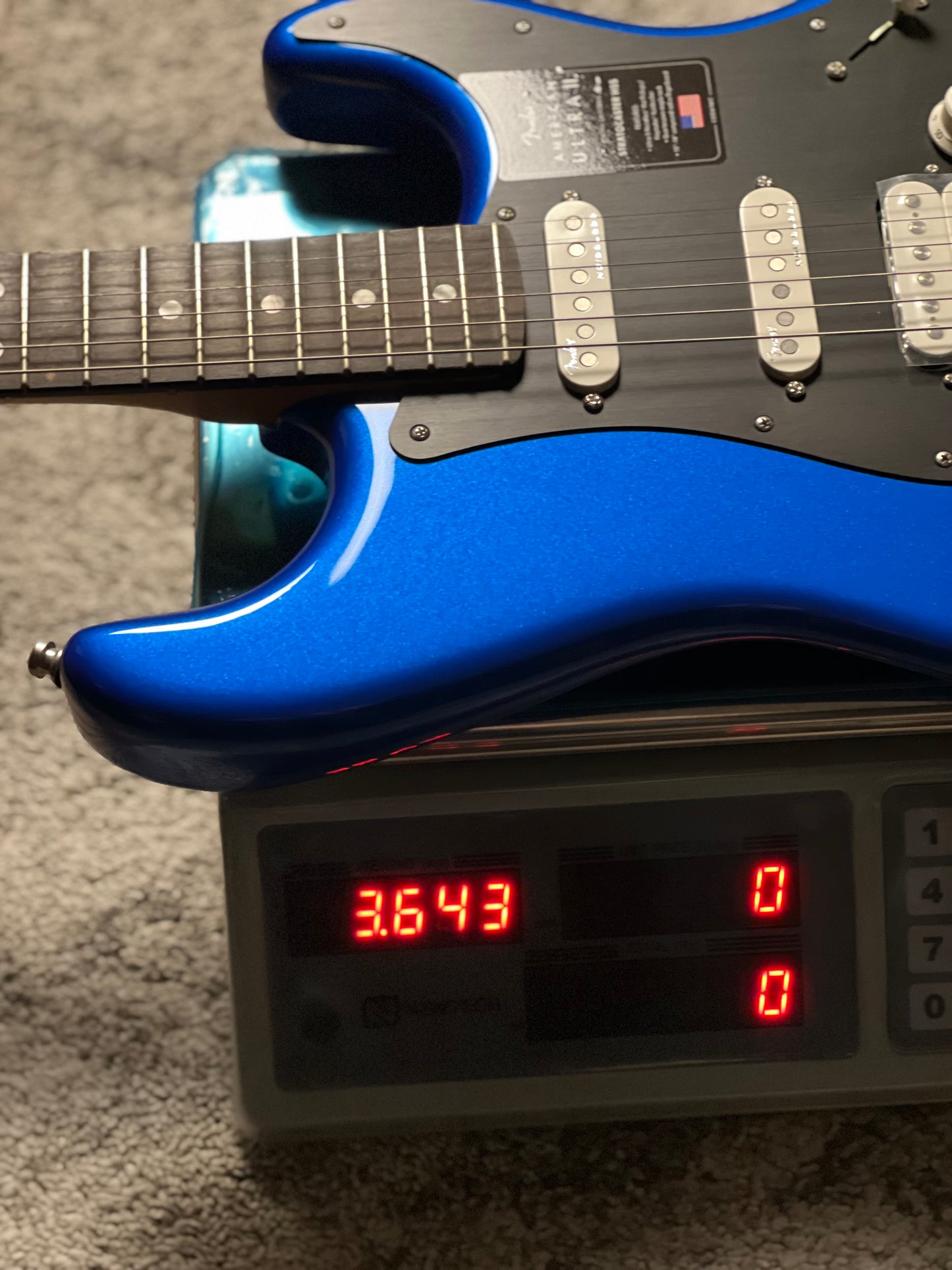 Fender American Ultra II Stratocaster HSS with Ebony FB in Noble Blue US240030709