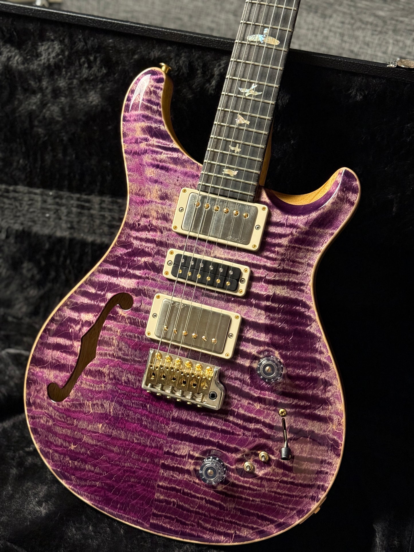 PRS Special 22 Semi-Hollow Wood Library 10-Top Korina Run in Faded Purple Jeans 210324544