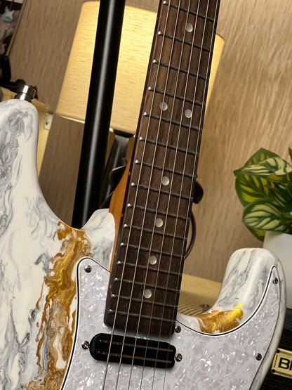 Dhatarattha Classic Modified DST HSS in White Shmear with Rosewood FB