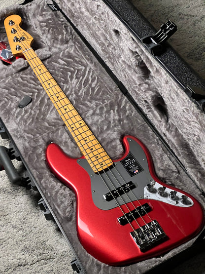 Fender American Ultra II Jazz Bass with Maple FB in Sinister Red
