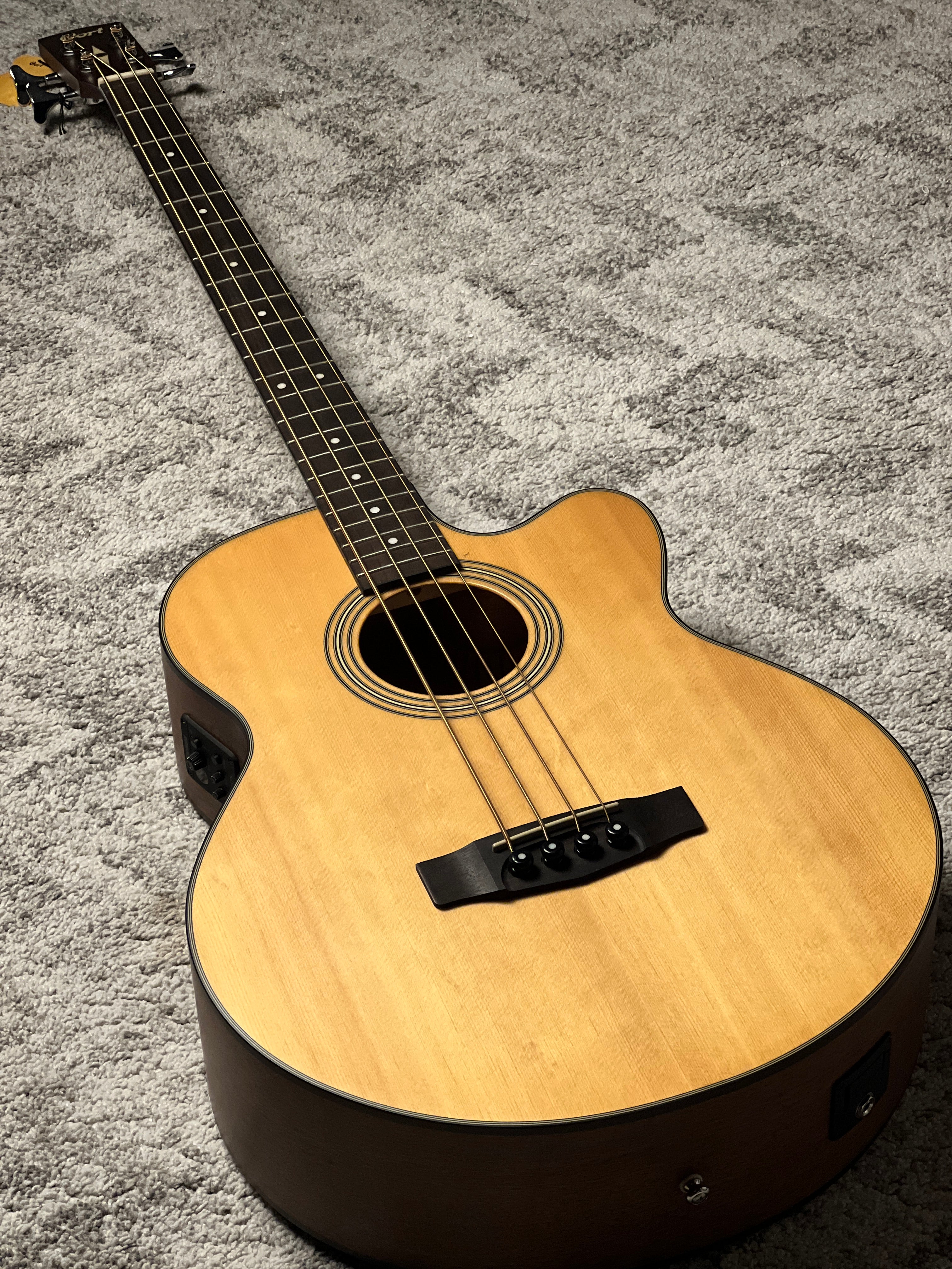 Cort SJB5F-NS Acoustic Bass in Natural Satin – nafiriguitar.com