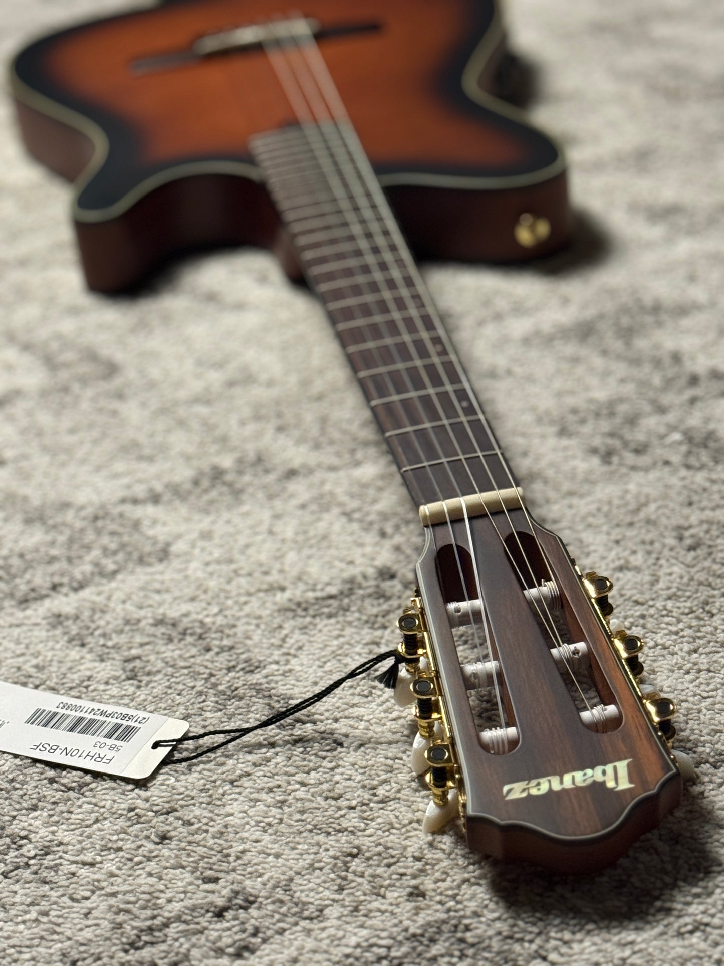 Ibanez FRH10N-BSF Acoustic-Electric Guitar in Brown Sunburst Flat