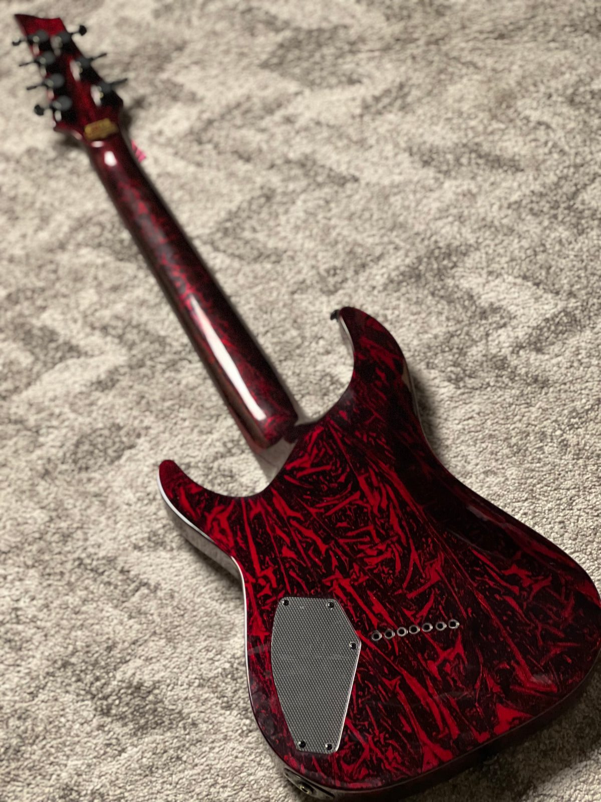 Schecter C-7 MS Silver Mountain in Blood Moon W21072403