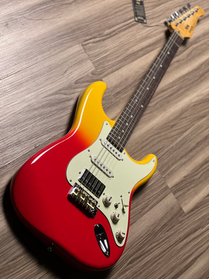 SQOE SEST1001 HSS Custom Shop Series in Tequila Sunrise Limited Edition with Hardshell Case