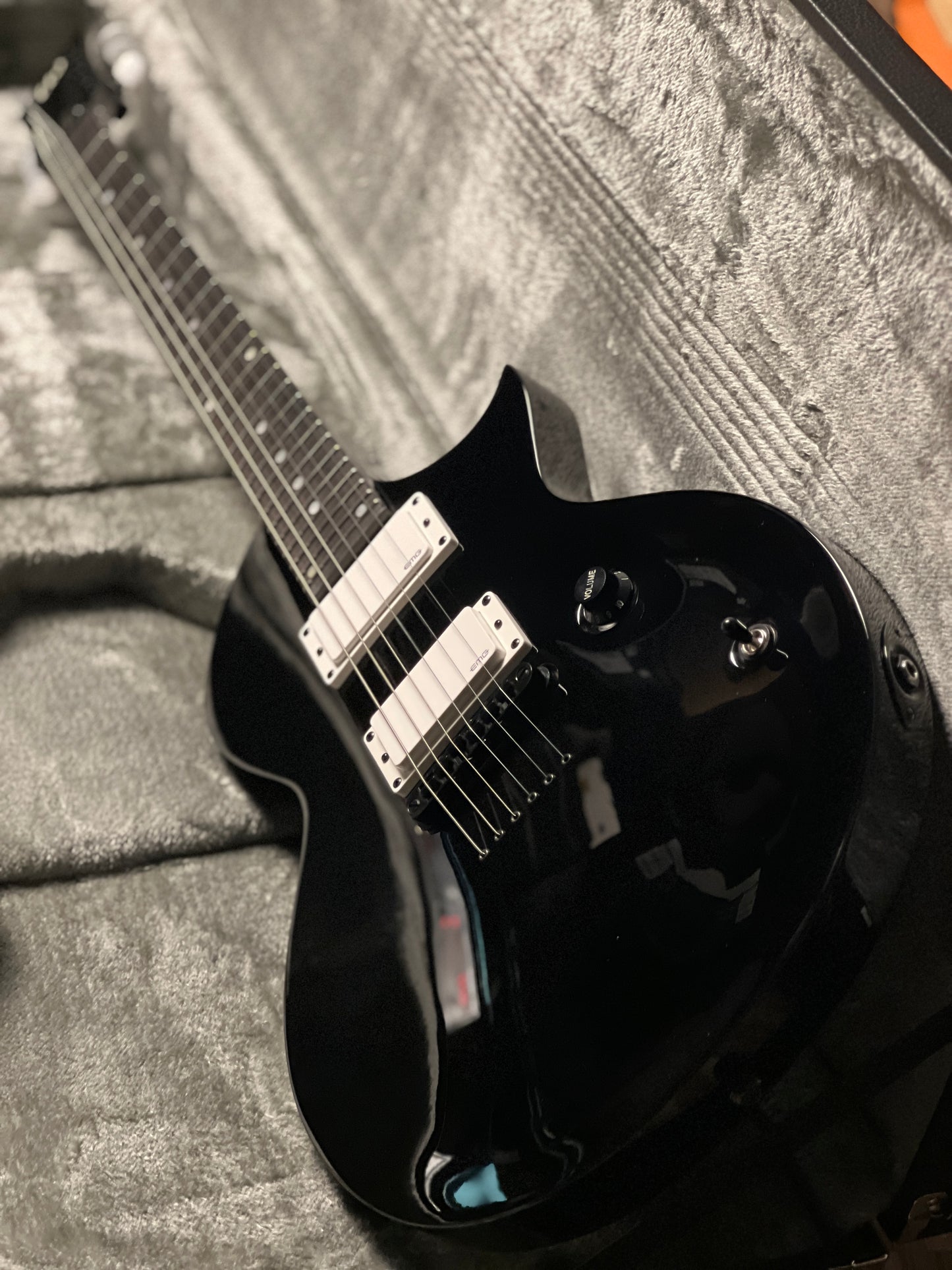 ESP LTD Ted Aguilar Signature TED-EC In Black with Hardshell Case W24022914