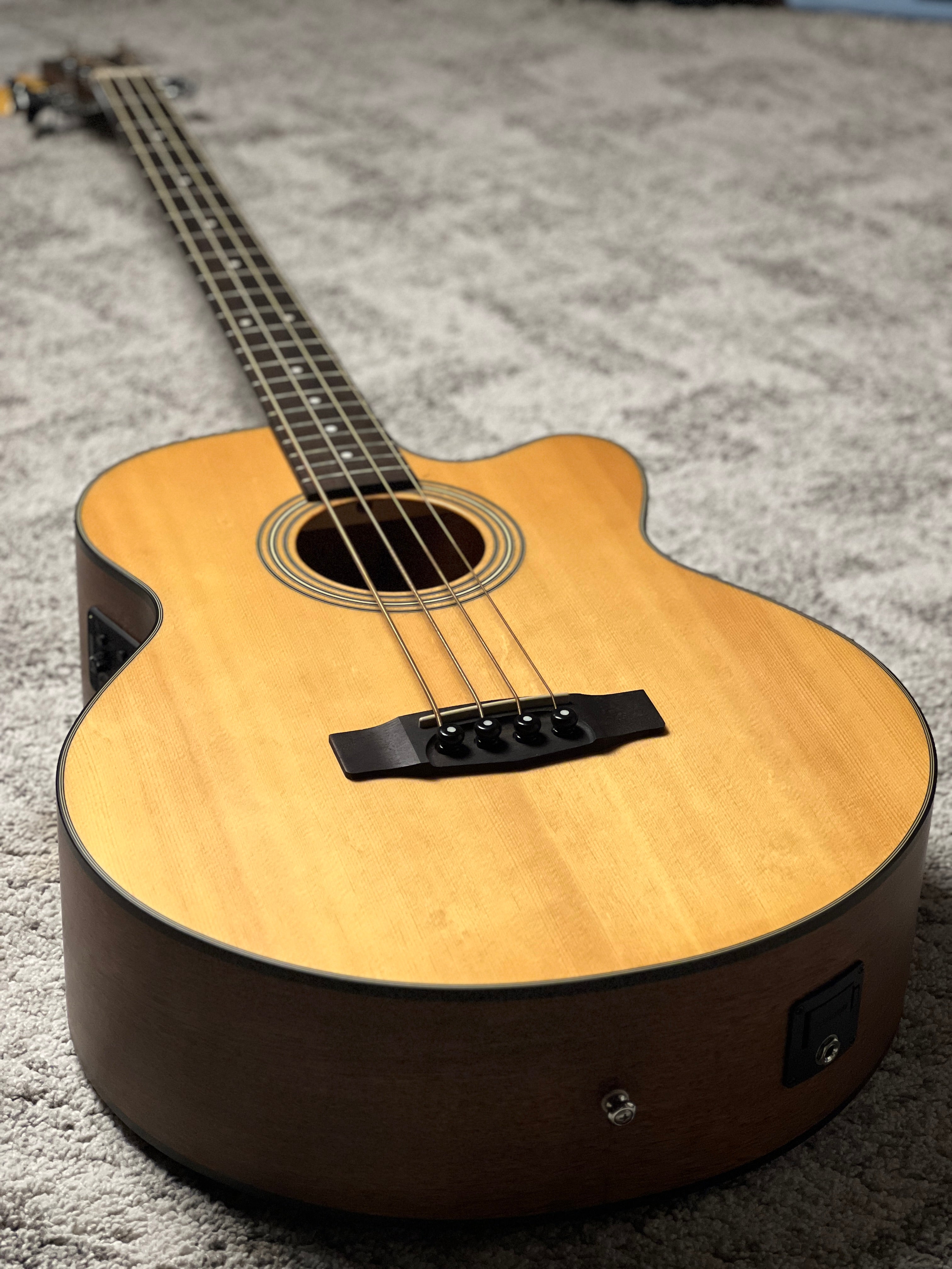 Cort SJB5F-NS Acoustic Bass in Natural Satin – nafiriguitar.com