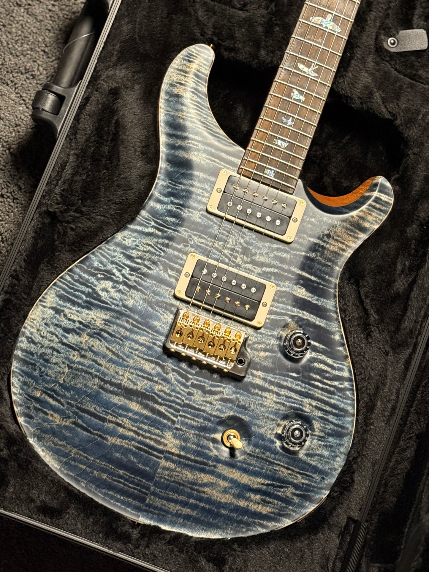 PRS Custom 24 Wood Library in Faded Whale Blue with Satin Stained Neck 0410573
